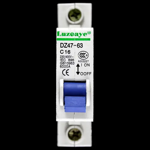 LUZOAYE 16 AMP CURVE C 6kA MCB CIRCUIT BREAKER DZ47-63