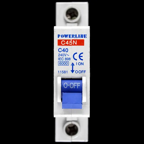 POWERLINE 40 AMP CURVE C 6kA MCB CIRCUIT BREAKER C45N 11581
