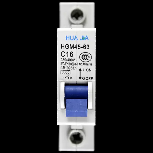 HUA JIA 16 AMP CURVE C 6kA MCB CIRCUIT BREAKER HGM45-63