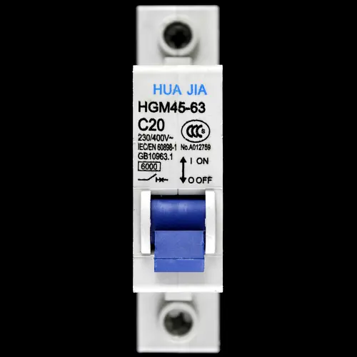 HUA JIA 20 AMP CURVE C 6kA MCB CIRCUIT BREAKER HGM45-63