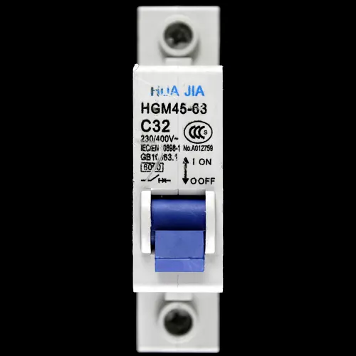 HUA JIA 32 AMP CURVE C 6kA MCB CIRCUIT BREAKER HGM45-63