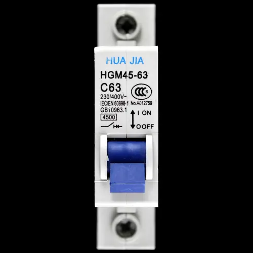 HUA JIA 63 AMP CURVE C 4.5kA MCB CIRCUIT BREAKER HGM45-63