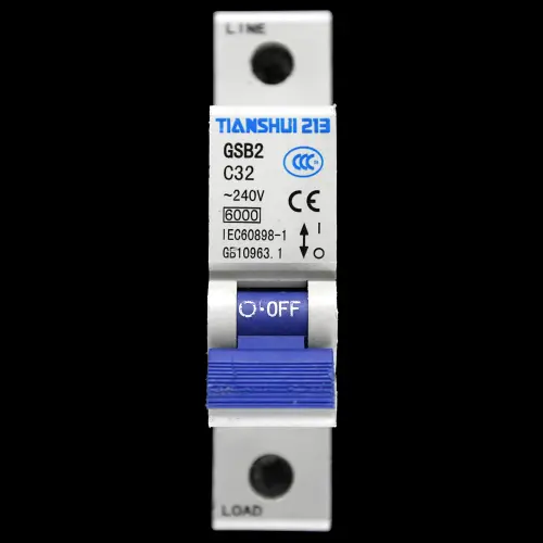TIANSHUI 213 32 AMP CURVE C 6kA MCB CIRCUIT BREAKER GSB2