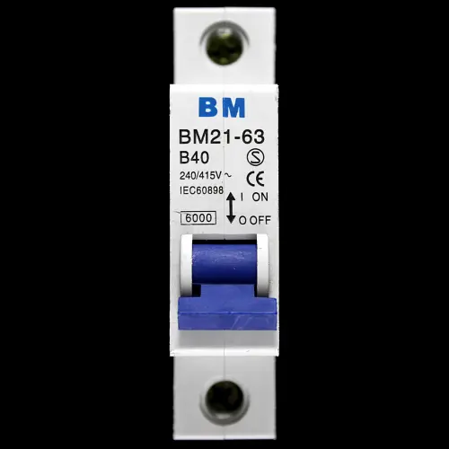 BM 40 AMP CURVE B 6kA MCB CIRCUIT BREAKER BM21-63