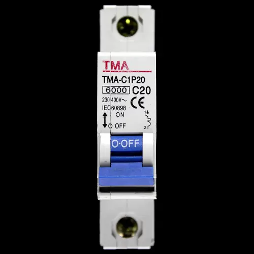 TMA 20 AMP CURVE C 6kA MCB CIRCUIT BREAKER TMA-C1P20