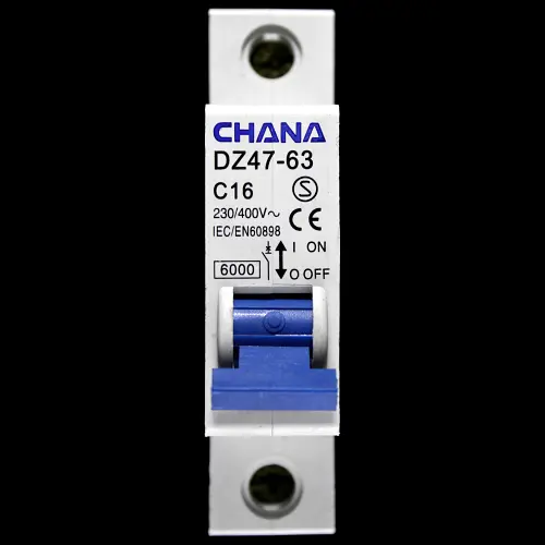 CHANA 16 AMP CURVE C 6kA MCB CIRCUIT BREAKER DZ47-63