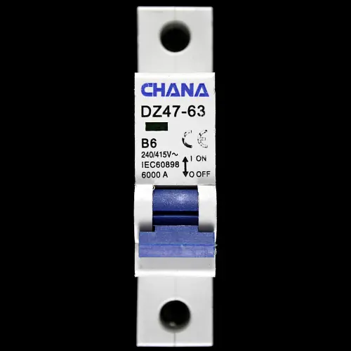 CHANA 6 AMP CURVE B 6kA MCB CIRCUIT BREAKER DZ47-63