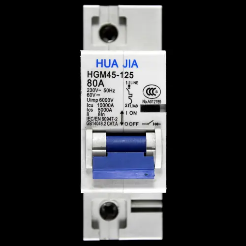 HUA JIA 80 AMP 10kA CIRCUIT BREAKER HGM45-125