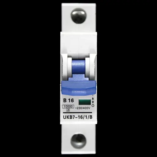 16 AMP CURVE B 10kA MCB CIRCUIT BREAKER UKB7-16/1/B