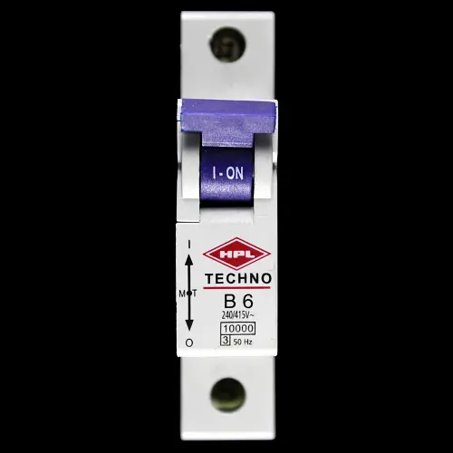 HPL 6 AMP CURVE B 10kA MCB CIRCUIT BREAKER TECHNO