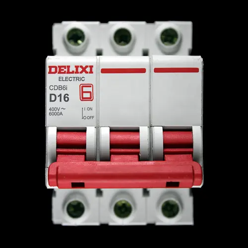DELIXI 16 AMP CURVE D 6kA TRIPLE POLE MCB CIRCUIT BREAKER CDB6i