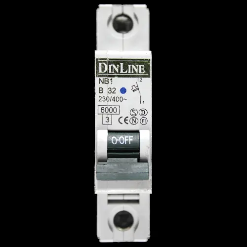 DINLINE 32 AMP CURVE B 6kA MCB CIRCUIT BREAKER NB1