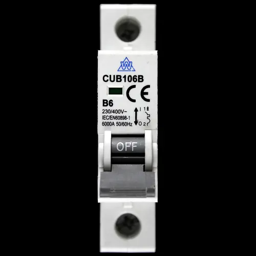 WHITECLIFFE 6 AMP CURVE B 6kA MCB CIRCUIT BREAKER CUB106B