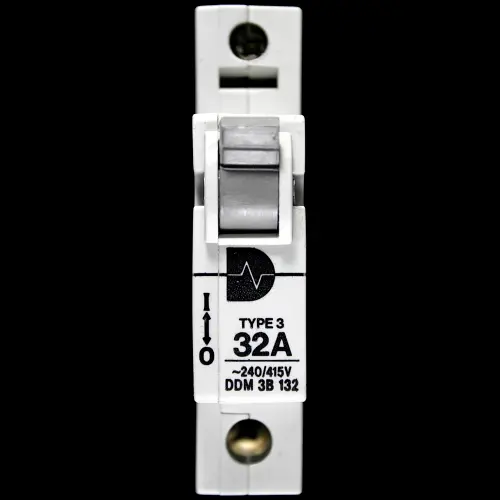 DURHAM SWITCHGEAR 32 AMP TYPE 3 M9 MCB CIRCUIT BREAKER DDM3B132