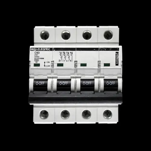 INDU-ELECTRIC C 63 MCB FOUR POLE 10kA CIRCUIT BREAKER 62000747