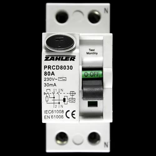 ZAHLER 80 RCD DOUBLE POLE 30mA TYPE AC PCRD8030
