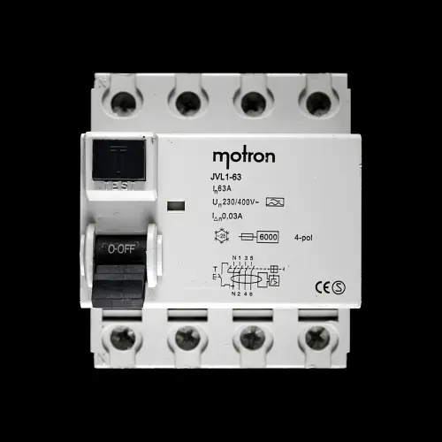 MOTRON 63 RCCB FOUR POLE 30mA TYPE A JVL1-63