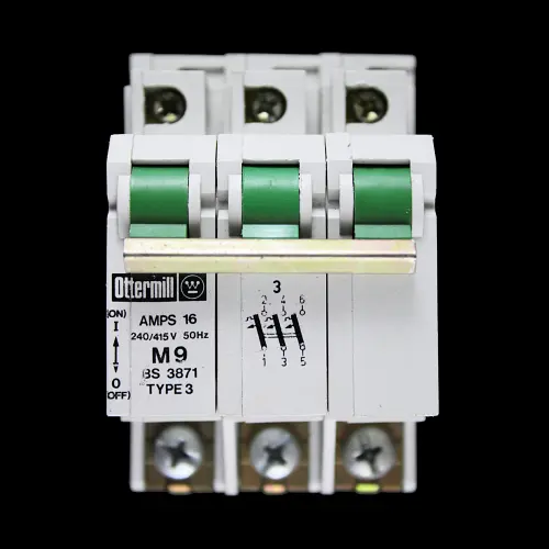 OTTERMILL 16 AMP TYPE 3 M9 TRIPLE POLE MCB CIRCUIT BREAKER SYSTEM T G163P