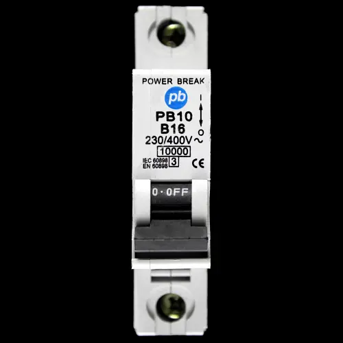 POWER BREAK 16 AMP CURVE B 10kA MCB CIRCUIT BREAKER PB10