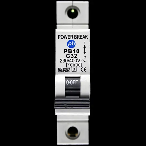 POWER BREAK 32 AMP CURVE C 10kA MCB CIRCUIT BREAKER PB10