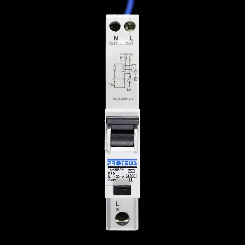 PROTEUS B 16 RCBO 4.5kA 30mA TYPE AC 16MBRSPW