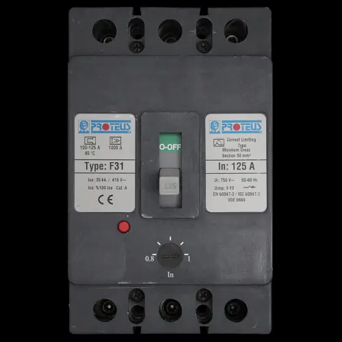 PROTEUS 125 AMP 35kA TRIPLE POLE MCCB F31