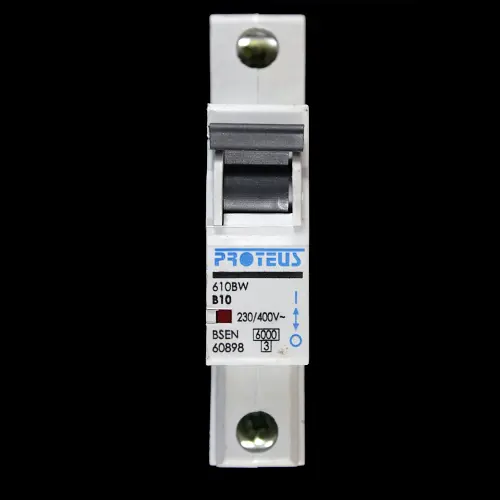 PROTEUS 10 AMP CURVE B 6kA MCB CIRCUIT BREAKER 610BW