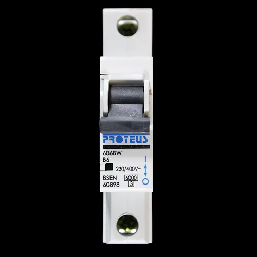 PROTEUS 6 AMP CURVE B 6kA MCB CIRCUIT BREAKER 606BW
