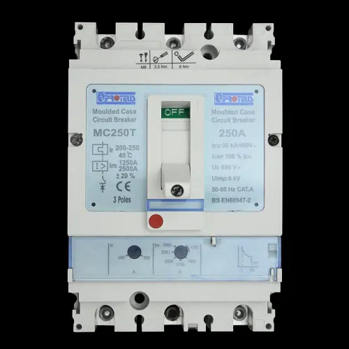 PROTEUS 250 AMP 36kA TRIPLE POLE MCCB MC250T