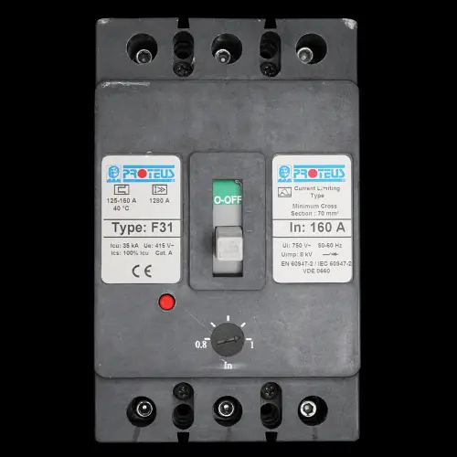 PROTEUS 160 AMP 35kA TRIPLE POLE MCCB F31