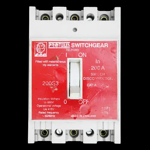 PROTEUS 200 AMP TRIPLE POLE SWITCH DISCONNECTOR 200S3