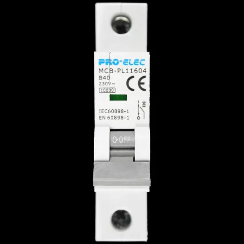 PRO-ELEC 40 AMP CURVE B 10kA MCB CIRCUIT BREAKER PL11604