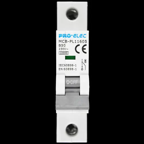 PRO-ELEC 50 AMP CURVE B 10kA MCB CIRCUIT BREAKER PL11605