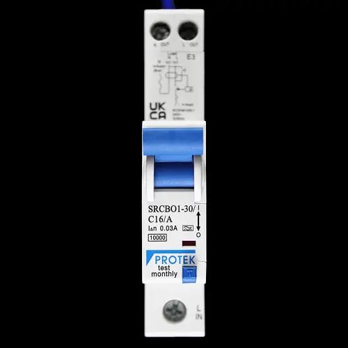PROTEK 16 AMP CURVE C 10kA 30mA RCBO TYPE A SRCBO1-30/C16/A