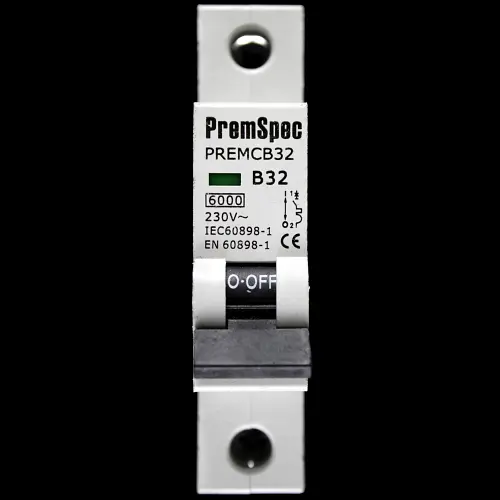 PREMSPEC 32 AMP CURVE B 6kA MCB CIRCUIT BREAKER PREMCB32