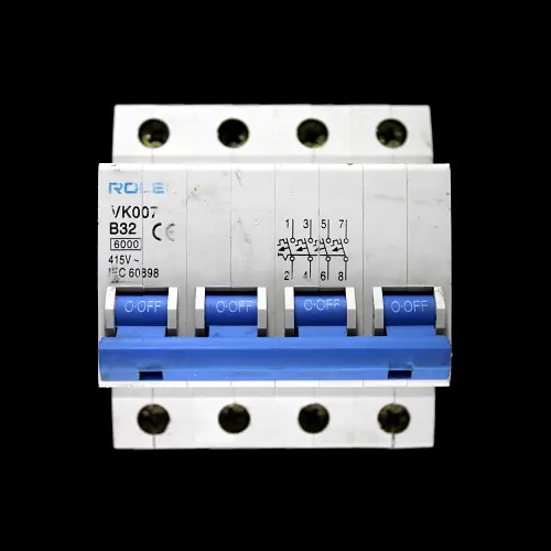 ROLEC 32 AMP CURVE B 6kA FOUR POLE MCB CIRCUIT BREAKER VK007
