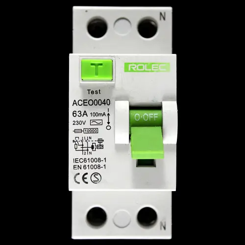ROLEC 63 RCD DOUBLE POLE 100mA TYPE AC ACEO0040