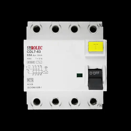ROLEC 63 AMP 30mA FOUR POLE RCCB RCD TYPE AC CDL7-63