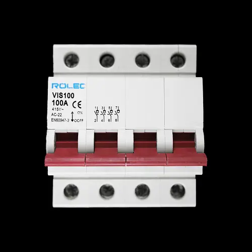 ROLEC 100 AMP FOUR POLE MAIN SWITCH DISCONNECTOR VIS100