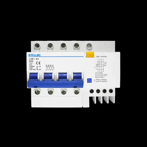 ROLEC 40 AMP CURVE B 6kA 30mA FOUR POLE RCBO TYPE A LGB1-63