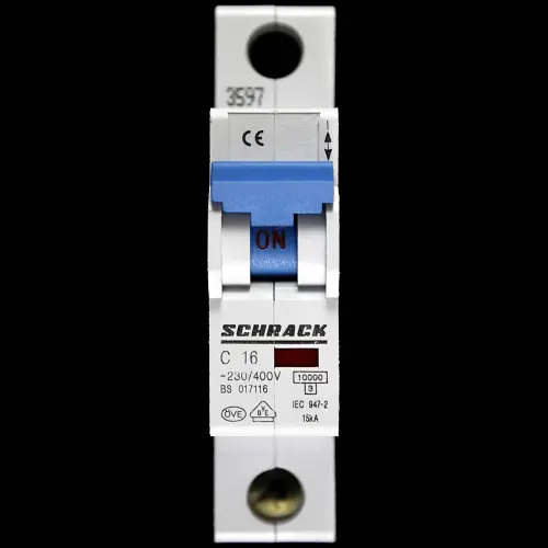 SCHRACK 16 AMP CURVE C 10kA MCB CIRCUIT BREAKER BS 017116