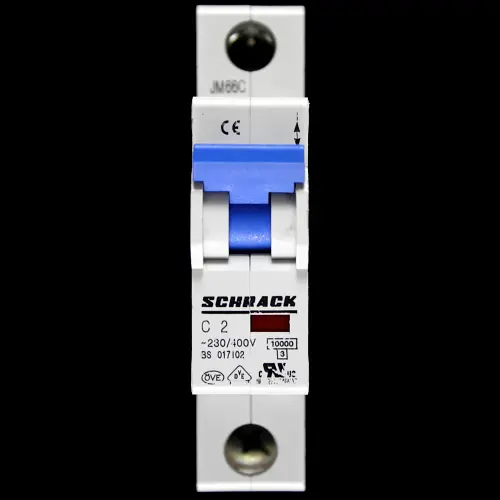 SCHRACK 2 AMP CURVE C 10kA MCB CIRCUIT BREAKER BS 017102
