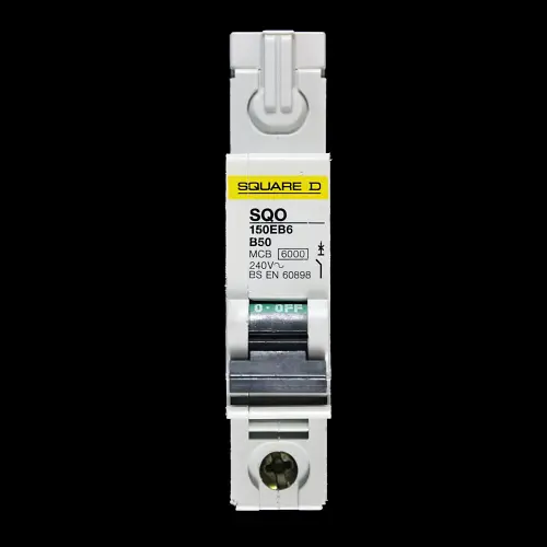 SQUARE D 50 AMP CURVE B 6kA MCB CIRCUIT BREAKER SQO 150EB6