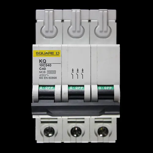 SQUARE D 40 AMP CURVE C 10kA TRIPLE POLE MCB CIRCUIT BREAKER KQ 10C340