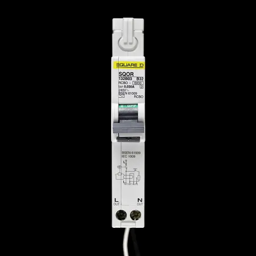 SQUARE D 32 AMP CURVE B 6kA 30mA RCBO TYPE AC SQOR 132B03