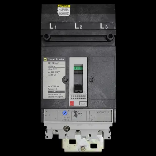 SQUARE D 16 AMP 36kA TRIPLE POLE MCCB CNAE34016