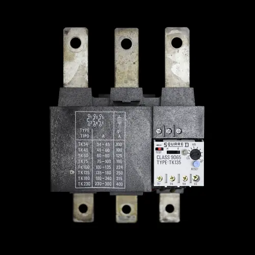 SQUARE D 135 - 180 AMP TRIPLE POLE THERMAL OVERLOAD RELAY 9065 TK135