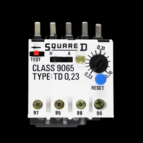 SQUARE D 0.23 - 0.36 AMP TRIPLE POLE THERMAL OVERLOAD RELAY 9065 TD0.23