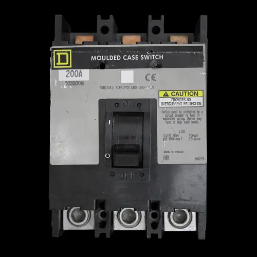 SQUARE D 200 AMP TRIPLE POLE MAIN SWITCH DISCONNECTOR 203200M