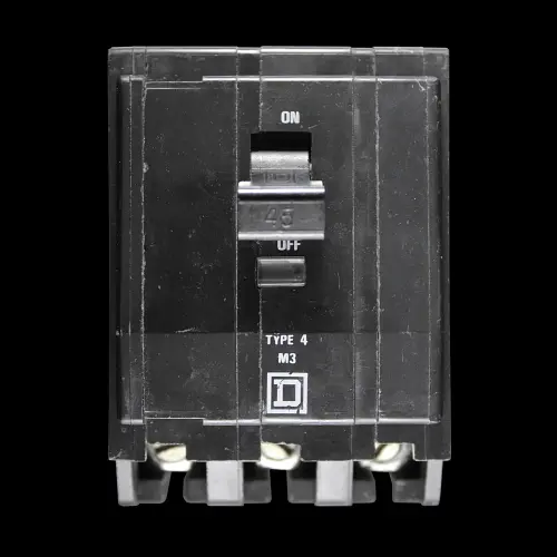 SQUARE D 45 AMP TYPE 4 M3 TRIPLE POLE MCB CIRCUIT BREAKER QOX QO-X